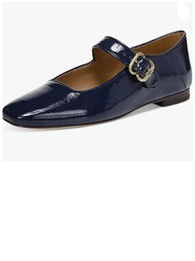 FYS Navy Square Toe Low Heel Mary Jane Pumps Flats Ballets Buckled Dress Shoes